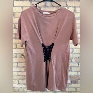 Better Be Brand Sexy Basic Tee in Tan